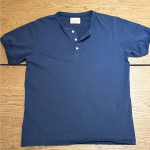 Men's Navy Blue Henley Shirt